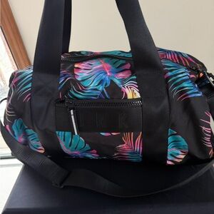 PINK Victoria's Secret Black and Multicolor Duffel Bag